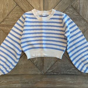 Altar'd State Blue and White Striped Sweater